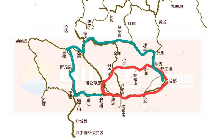 川西小环线地图（图）