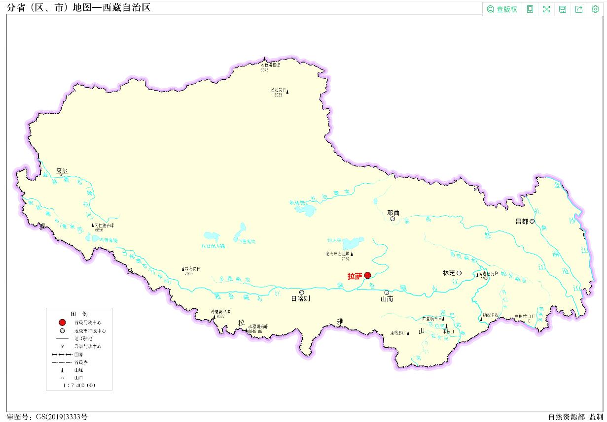 西藏山南地图